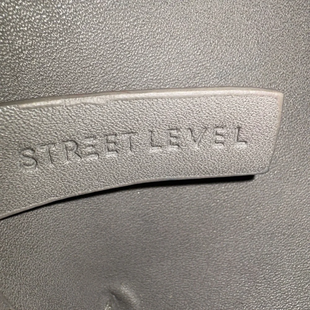 Street Level for Anthropologie Vegan Leather Ring Handle Tote Bag‎ Gray Tassel